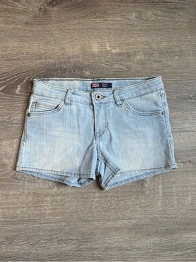 Levi's Pale Blue Denim Shorty Shorts
